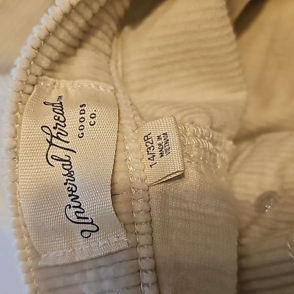 Universal Thread Women's Corduroy Vintage‎ Straight Pants Size 14 Beige - Picture 12 of 13